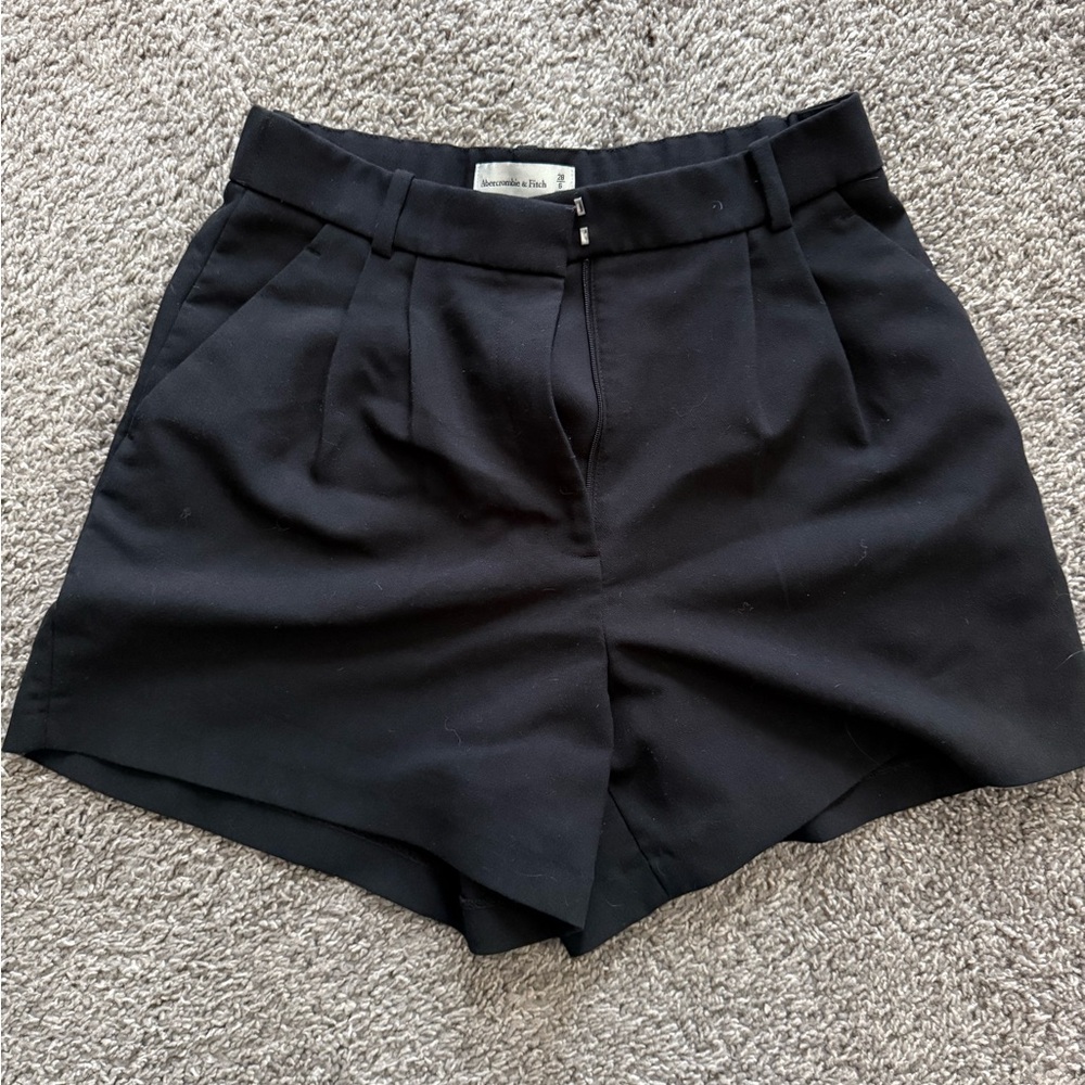 Abercrombie and FitchBlack Women's Tailored High-Waist Shorts